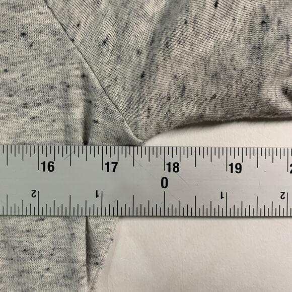 Marine Layer L Womens Slim Fit Double Knit Henley Tee Heather Gray - Picture 7 of 9